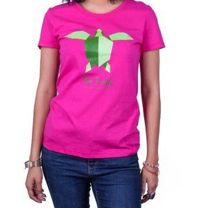 Turtle Origami Fuschia Women’s T-Shirt
